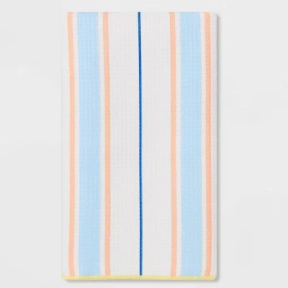 Room Essentials Everyday Striped Pastel Kitchen Towel Hand towel new without tag